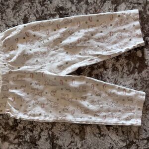 Carter's White Pajama Bottoms with Fun Print